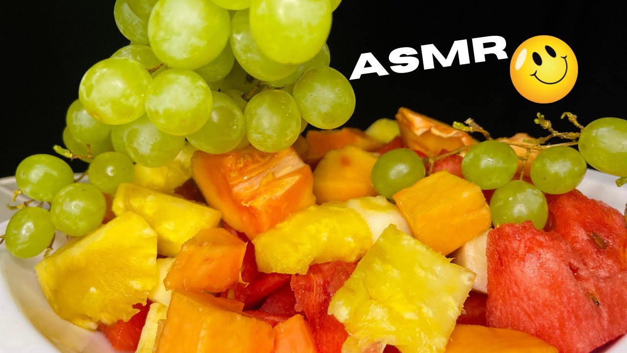 ASMR EATING MIXED FRUITS, ( No talking)..ASMR Milhappy YouTube