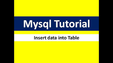 Insert data into table in mysql tutorial part3