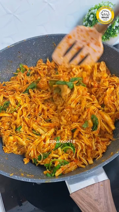 Make spicy shredded chicken for rice box #shreddedchickenbasil #spicyshreddedchicken