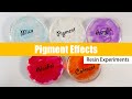 Effects of Colorant Alcohol Ink Acrylic Paint Pigment and Mica Powder in Resin