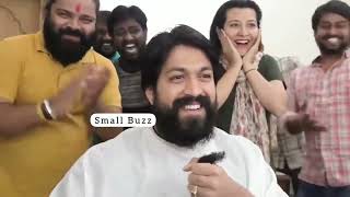 Rocking Star Yash Finally Removing Beard After KGF 2 Release | Radhika Pandit | Small Buzz