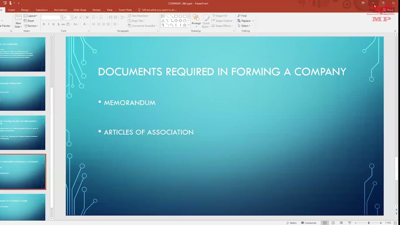 Company Law - Memorandum and Articles of Association