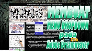 Membuat Menu Dropdown Pada Adobe Dreamweaver | How to Create a Dropdown in Dreamweaver