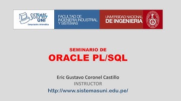 SISTEMASUNI - SEMINARIO DE ORACLE PL/SQL