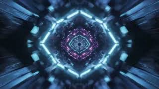 Infinite Cyberpunk Neon Tunnel Forward Cinematic Loop Video [4K]