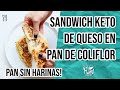 🥪 SANDWICH KETO DE QUESO CON PAN DE COLIFLOR EN 10 MINUTOS | KETO GRILLED CHEESE | Manu Echeverri