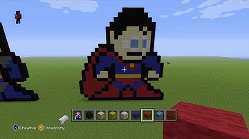 Minecraft Tutorial: How to  Make Superman 8bit