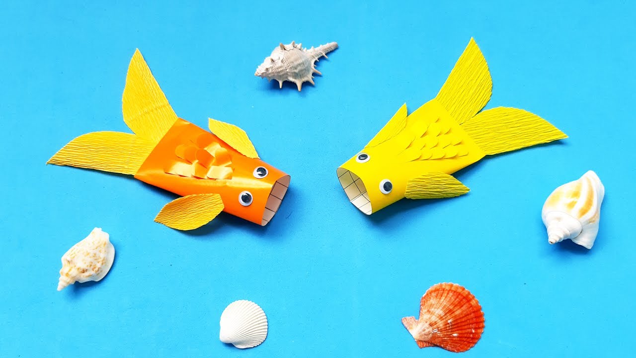 Làm con cá bằng giấy màu | Paper Fish