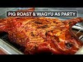 How to Roast a Pig! GUGA'S BBQ PARTY - Wagyu, Dry-Age Steaks, Crispy Skin