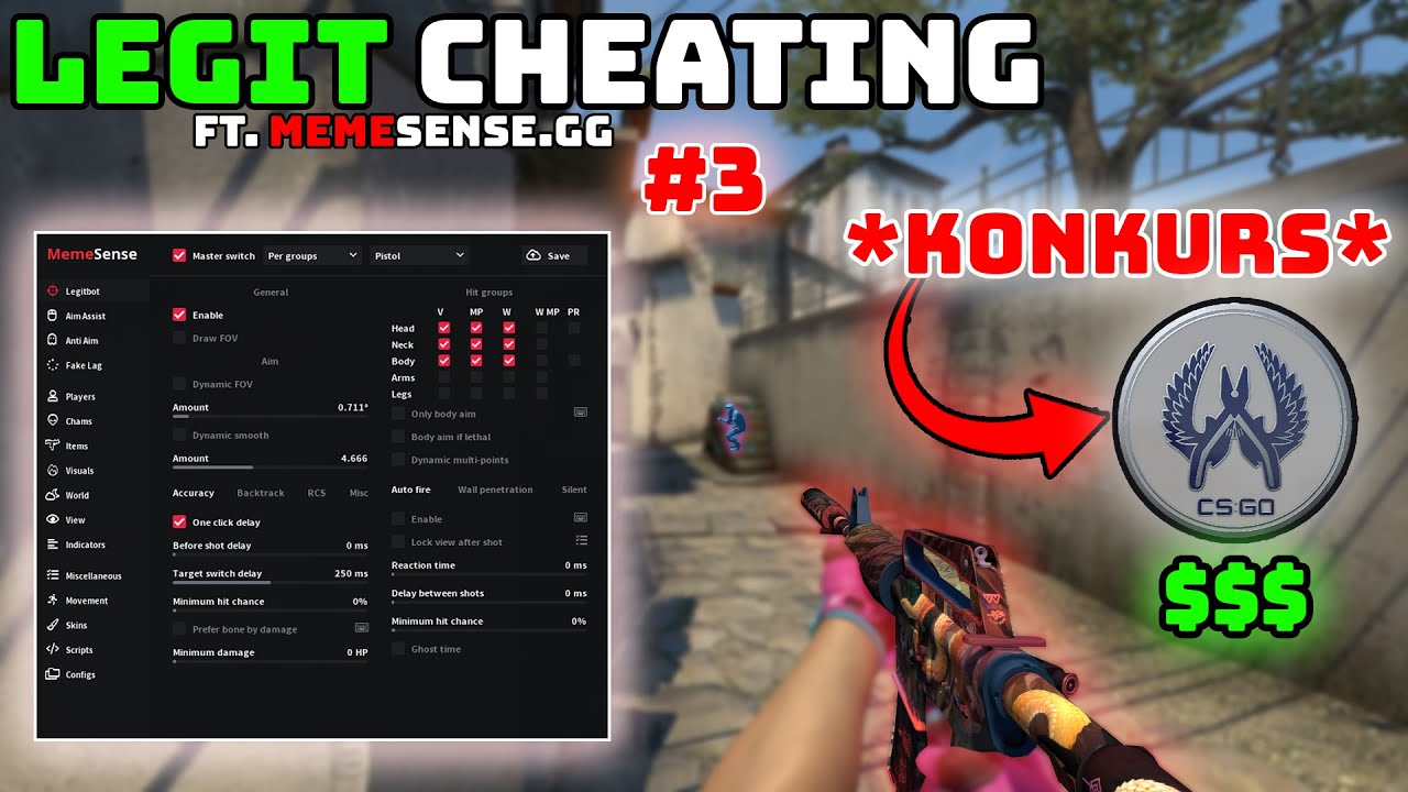 CS:GO Legit Cheating ft. memesense.gg #3 + konkurs! - YouTube