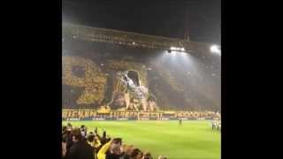 Borussia Dortmund fans epic tifo  UEFA Champions League art