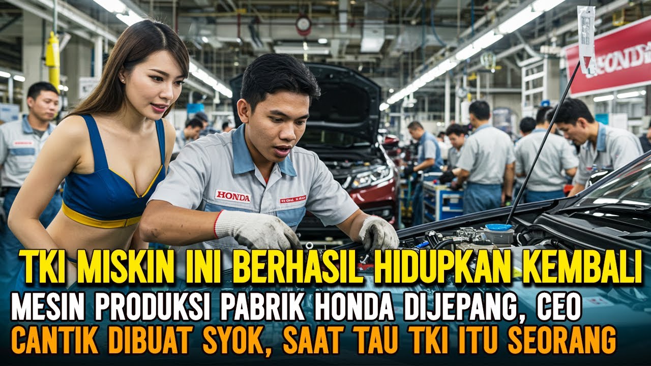 TKI YANG DIREMEHKAN❗BERHASIL HIDUPKAN KEMBALI MESIN PRODUKSI HONDA MILIK CEO CANTIK JEPANG