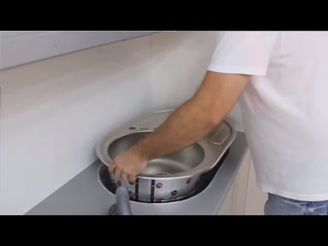 Установка врезной раковины на кухне | как врезать кухонную мойку | Установка раковины