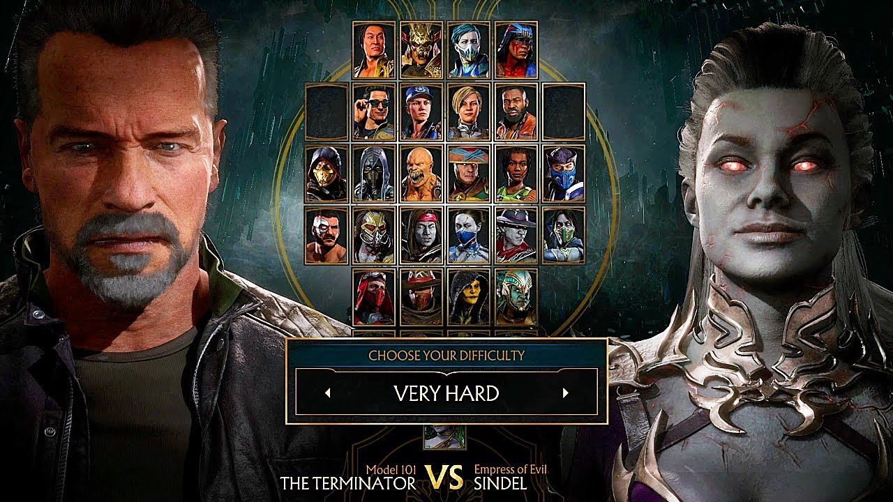 Mortal Kombat 11 Sindel Vs Terminator Gameplay Very Hard ...