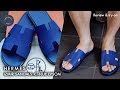 Hermès Izmir Men's Sandals in Electric Blue Epson: Detailed review & try on