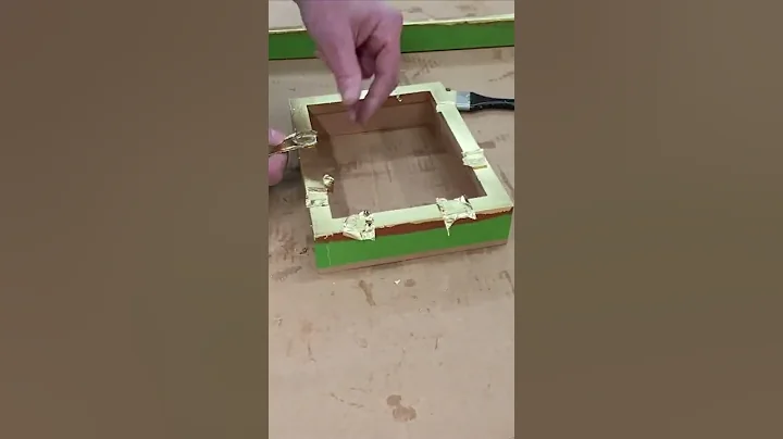 Make a Gold Leaf Frame with Fake Gold Leaf #shorts