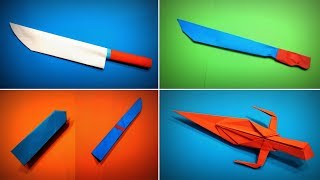 TOP 5 Origami Knife | How to Make a Paper Knife / Sword / Dagger DIY | Easy Origami ART Paper Crafts