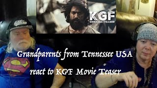 KGF Movie Teaser reaction by Grandparents from Tennessee (USA) react - first time reaction - Kannada