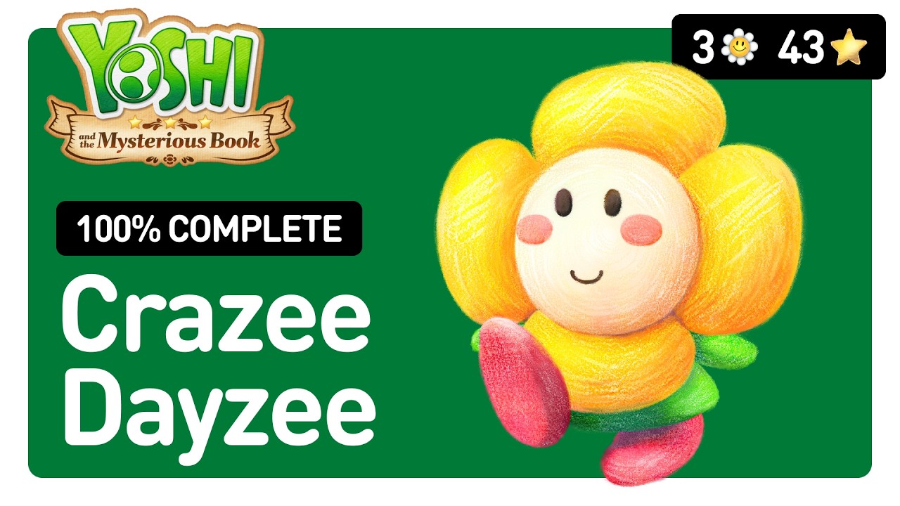 flowermemoryページ Crazee Dayzee 100% Complete | Yoshi and the Mysterious Book | All