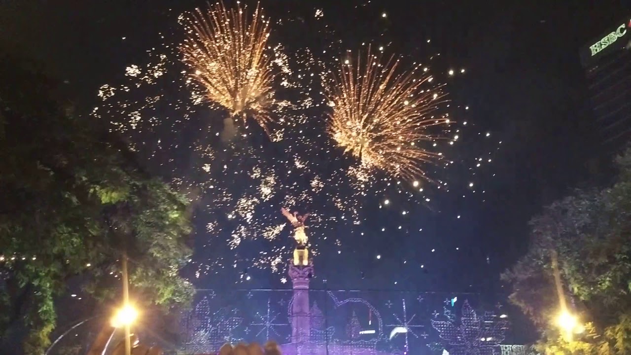 Mexico City New Year Celebration 2018 Angel of Independence