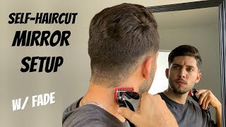 My Self Haircut Mirror Setup W Fade You My Self Haircut Mirror Setup W Fade, Best 3 Way Mirror For Self Hair Cutting