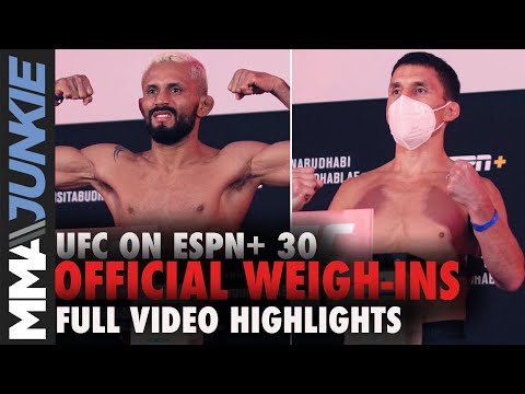 UFC on ESPN+ 30 official weigh-in highlights