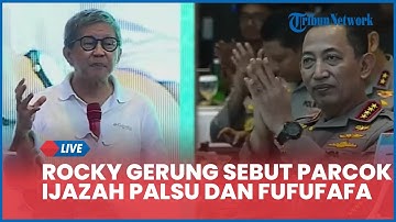 🔴 Pedasnya Rocky Gerung di Depan Jenderal Polri, Sebut PARCOK sampai Ijazah Palsu dan Fufufafa