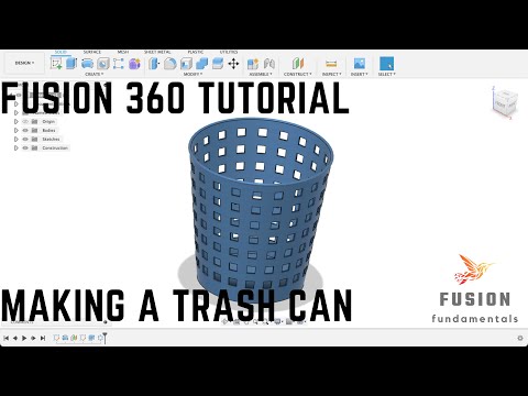 Free 3D file Mini Trash can with Fusion 360 🗑️・3D print design