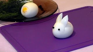 How to make a hare (a rabbit) ♡ using an egg