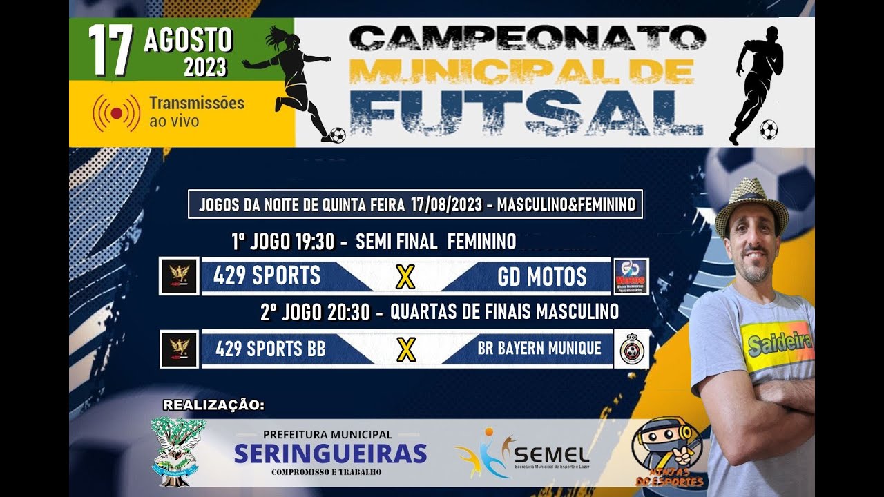 MUNICIPAL DE FUTSAL: Dois jogos do feminino e um do masculino hoje