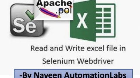 How to read/write data from Excel file using Apache POI API in Selenium || Latest POI Version