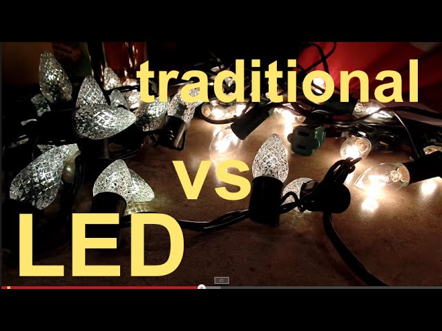 Christmas Lights: LED vs. Incandescent - YouTube
