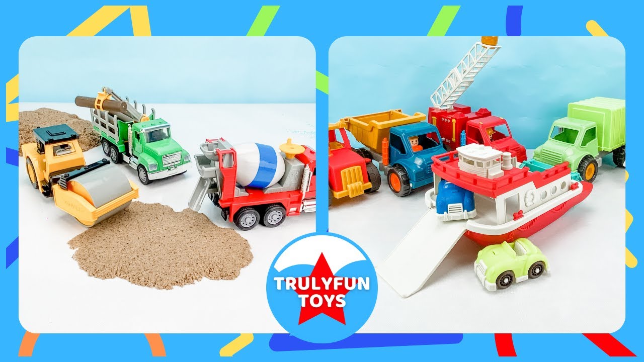 Toy Trucks for Kids! Best Educational Toy Vehicles Videos for Children