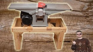 Homemade wooden stand for jointer Simple wooden (pine 2x4 inches) stand for my jointer My Ukrainian woodshop. Homemade woodworking, woodturning.