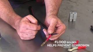 How to Flood Solder and Anderson plug fitting | Jamie's Touring Solutions: