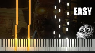 Call of Duty - Zombies Theme (Damned) - EASY Piano tutorial (Synthesia) chords