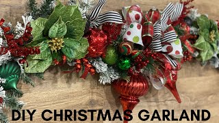 DIY Christmas Garland - How to Make a Garland for Door or Mantle