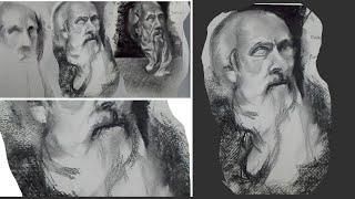 Teaching drawing تعليم رسم البورتريه بالفحم و الرصاص سلسلة كاملة الجزء4