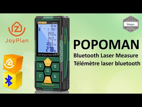 Popoman Bluetooth laser rangefinder 60 meters - Popoman LMBT60 - JOYPLAN  App - USB Type C - Unboxing 