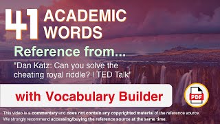 41 Academic Words Ref from \\