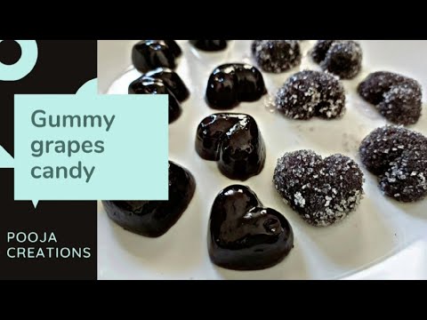 Gummy grapes candy | Gummies | Grapes recipe |