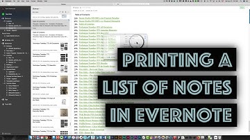 Print a listing of all notes in Evernote