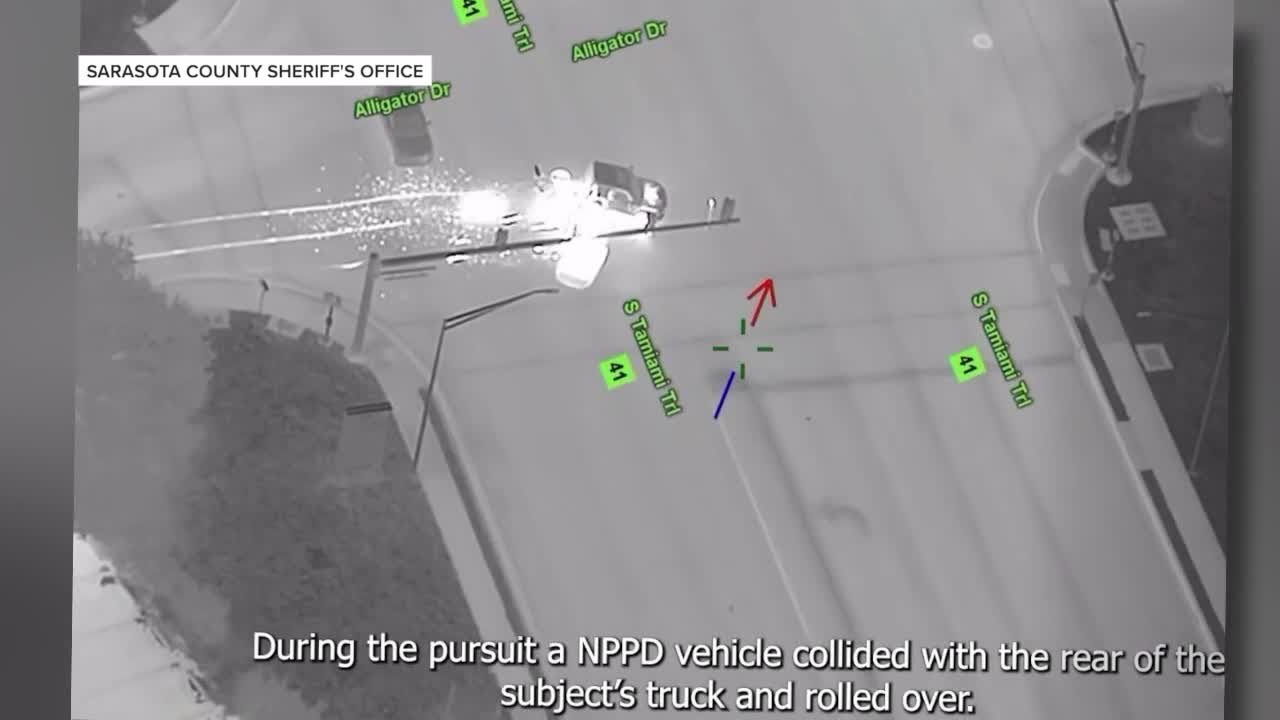 WATCH: North Port Police car flips during high-speed chase - YouTube