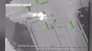 WATCH: North Port Police car flips during high-speed chase