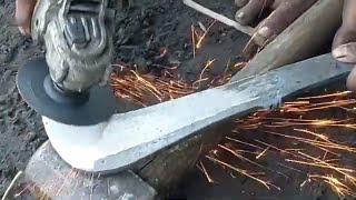 billhook|bill hook manufacturing process|billhook machete making|blacksmith work|bill hook tool