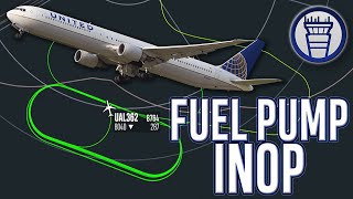 How does a 767 crew handle a problem with their fuel system? [ATC audio]