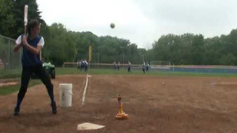 Closed eye soft toss drill using the new Pop Toss.