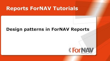 Design patterns in ForNAV Reports