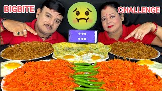 SPICY🔥🔥BIG BITES🥵 ROULETTE NOODLES CHALLENGE|SCHEZWAN BLACK BEAN NOODLES EGG FRY MUKBANG EATING#food