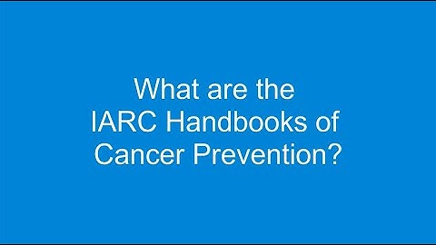Dr Béatrice Lauby-Secretan, Head of the IARC Handbooks Group, presents an overview of the Handbooks